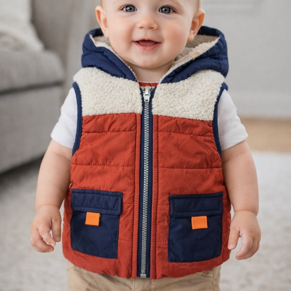 🧸 BearPaw baby toddler Hooded Vest